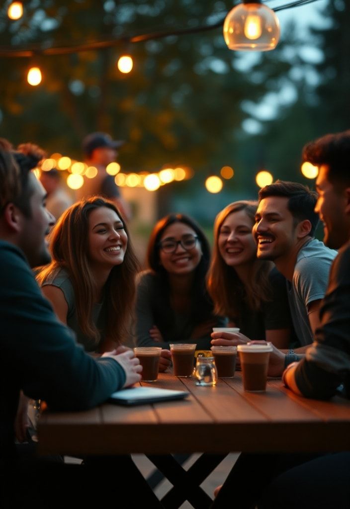 Friends laughing together